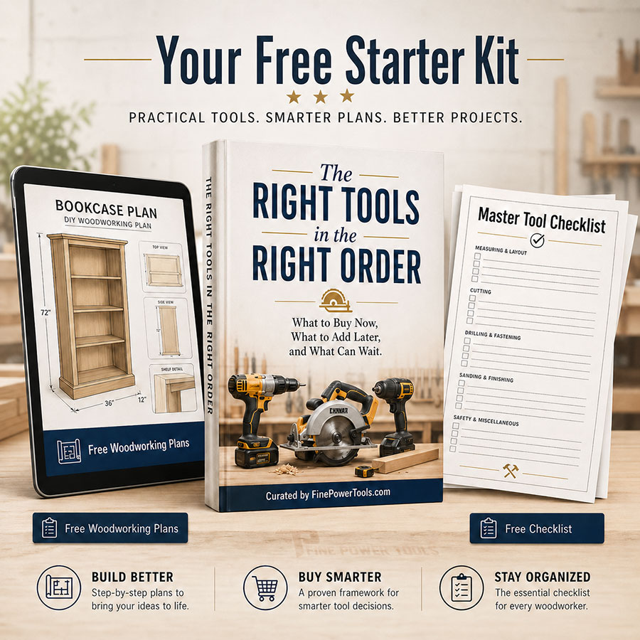 Free woodworking plans, Shop tool guide and checklists