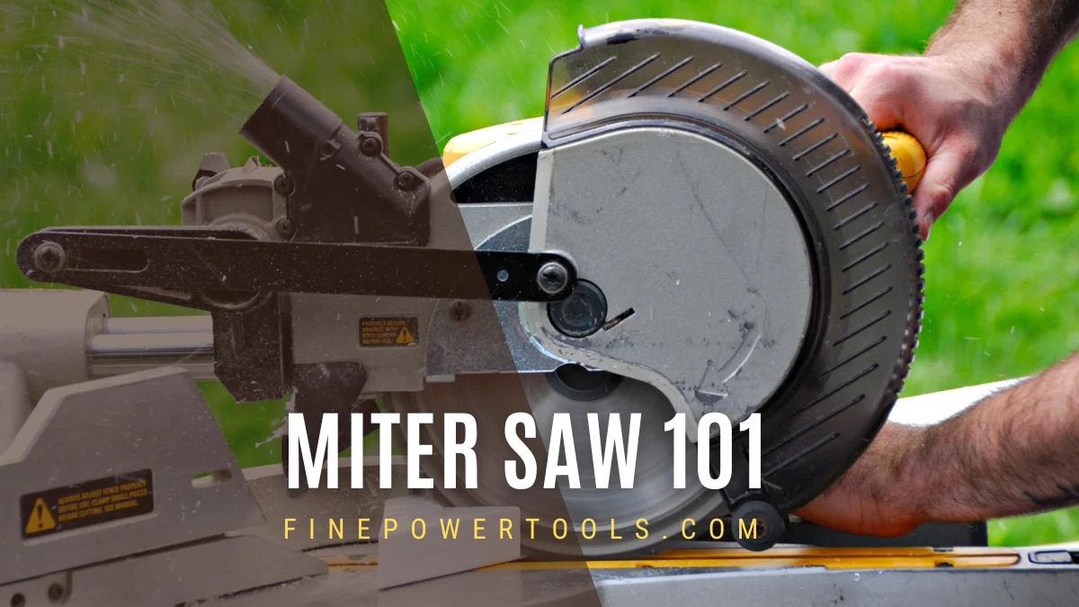 Man using miter saw explained
