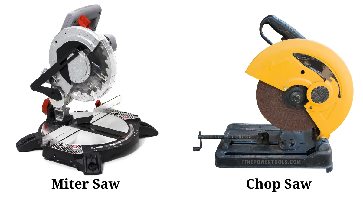 A Miter Saw and A Chop Saw