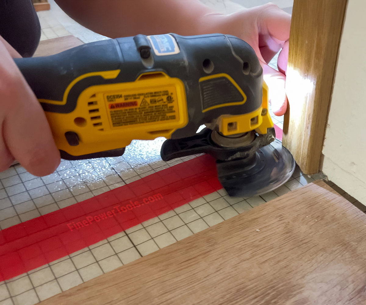 Undercutting Door casing with Oscillating Multi Tool