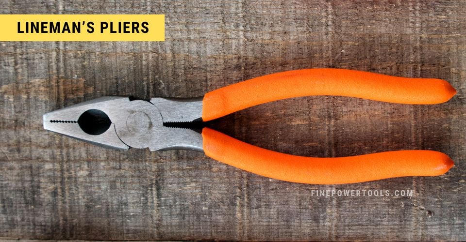 Lineman's Pliers with plastic dipped handle