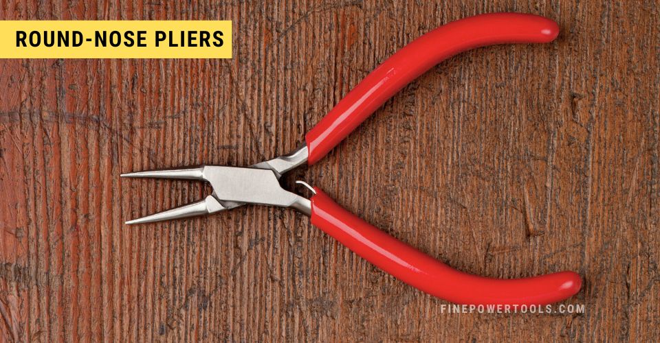 Round-nose Pliers on wood work bench
