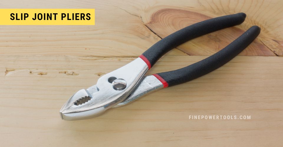Slip Joint Pliers with black rubber grip handle