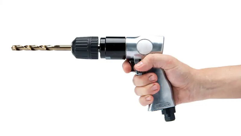 Man holding a pneumatic drill