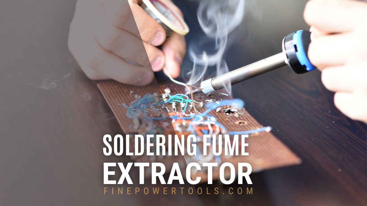 Image of soldering fumes coming up during soldering a PCB board