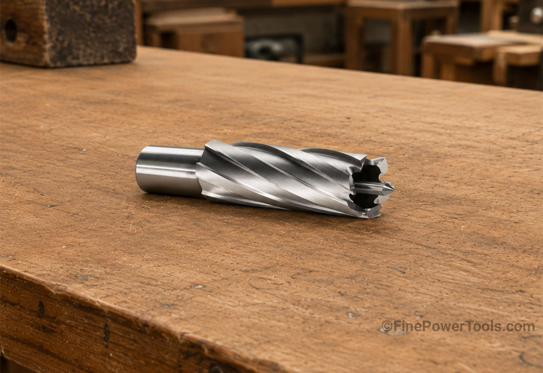 Annular Cutter An Annular Cutter on wooden work bench
