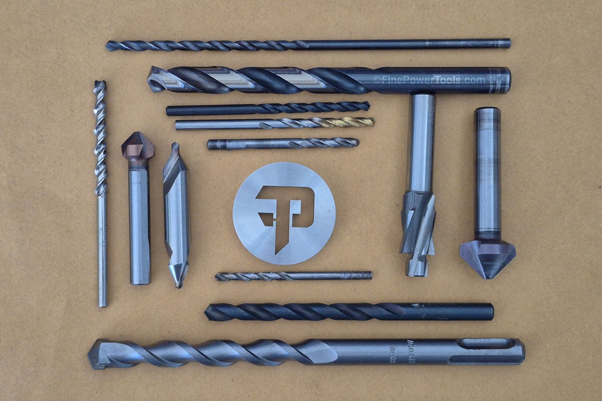 Different Drill Bits Different types of drills bits on a table at FinePowerTools.com