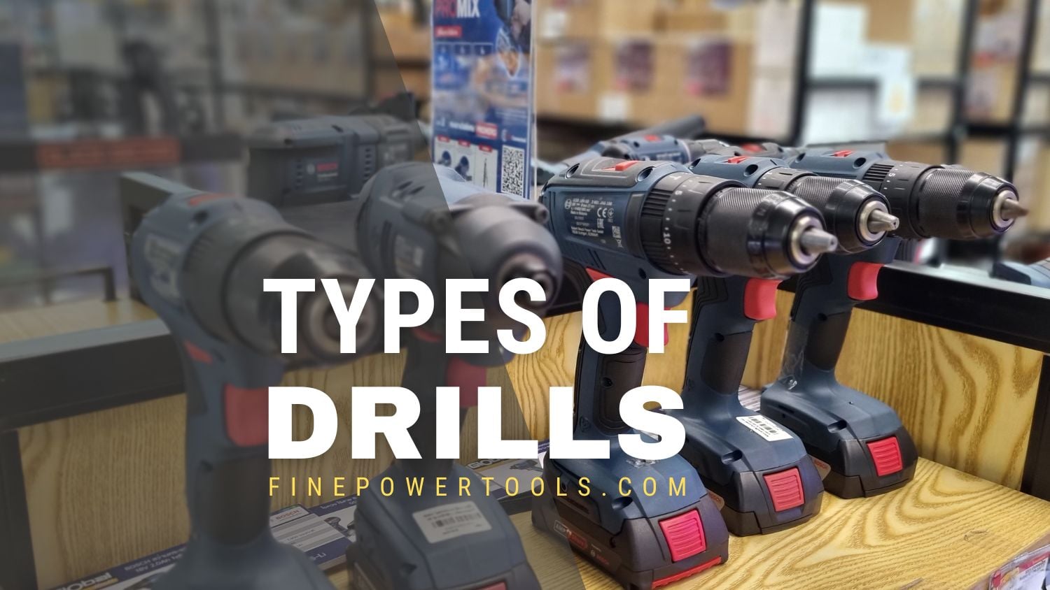 Different Types of Drills on Work bench